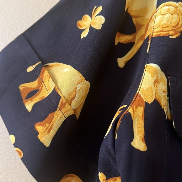 Escada by Margaretha Ley Silk Shirt Sleeve vintage Blouse - Picture 4 of 9